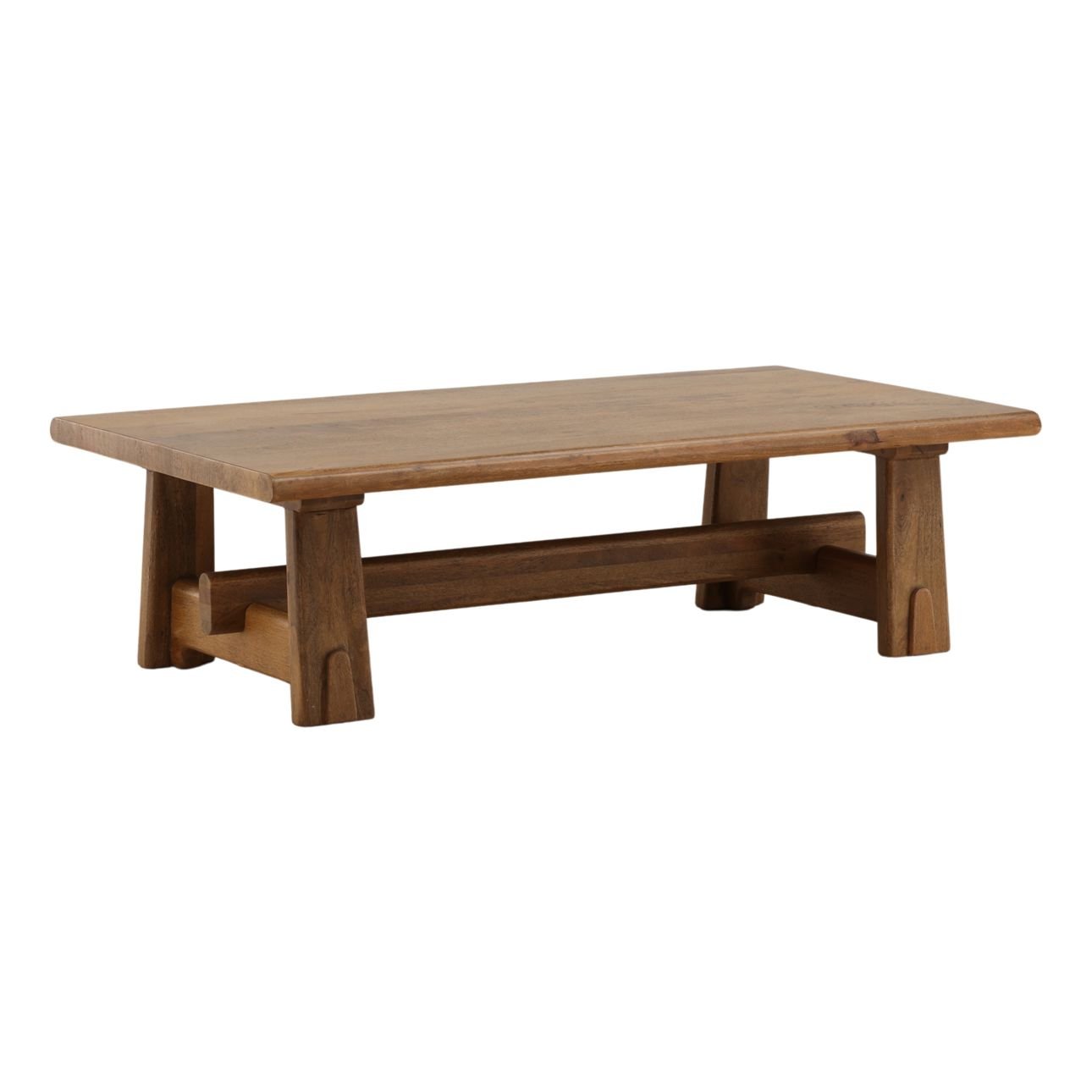 Natural Mango Wood and Steel Table 56 in Wide