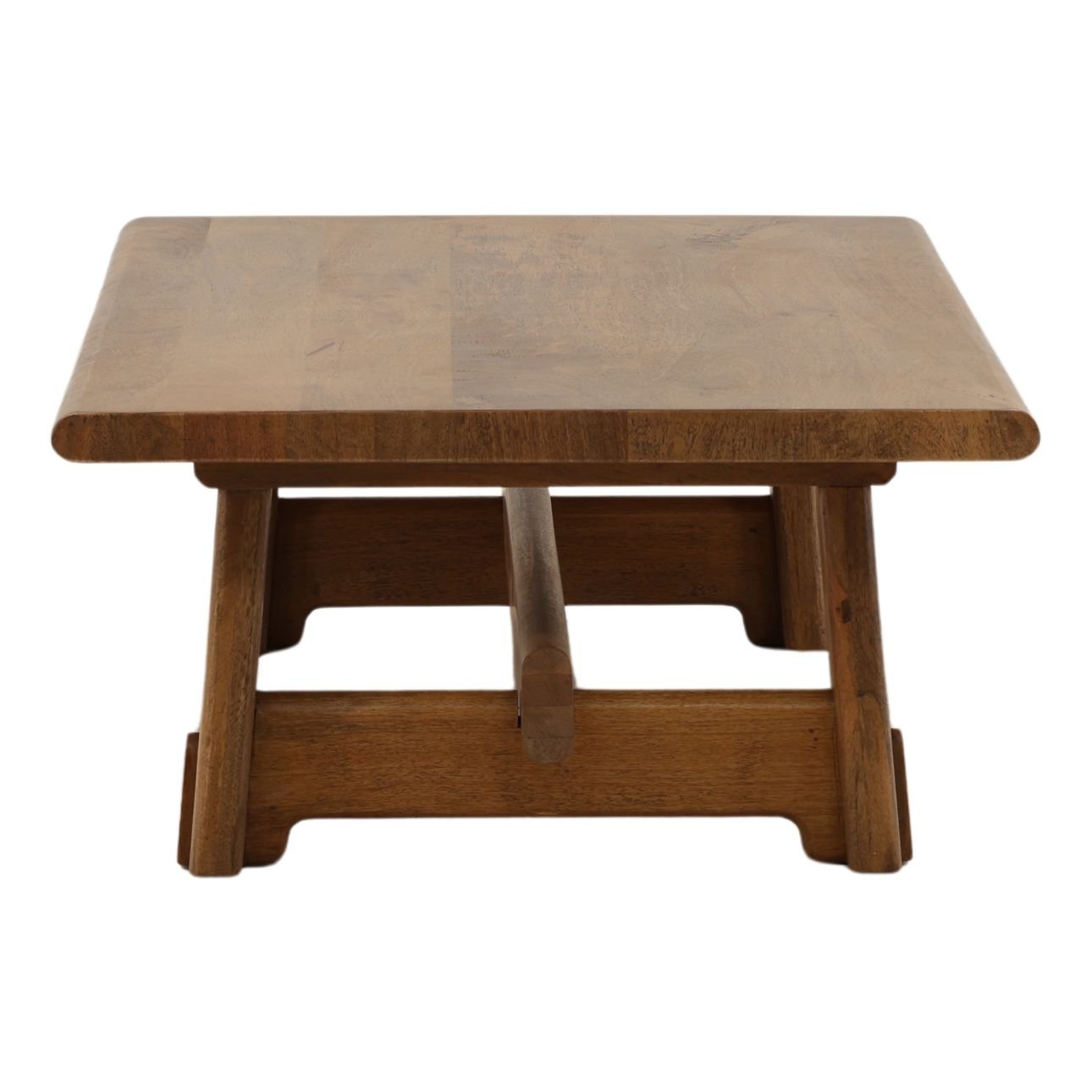 Natural Mango Wood and Steel Table 56 in Wide
