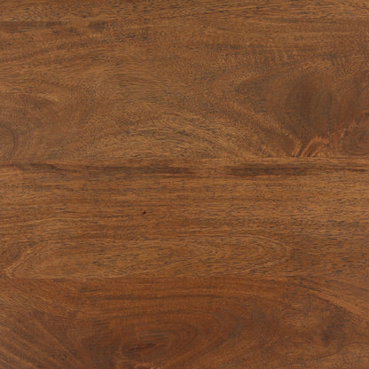 Natural Mango Wood and Steel Table 24 in Wide