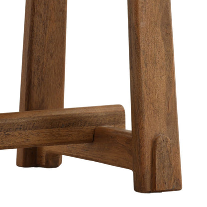 Natural Mango Wood and Steel Table 24 in Wide