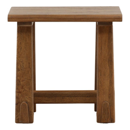 Natural Mango Wood and Steel Table 24 in Wide