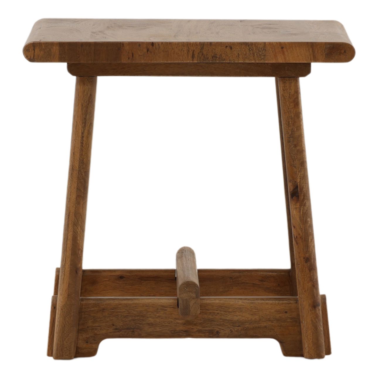 Natural Mango Wood and Steel Table 24 in Wide