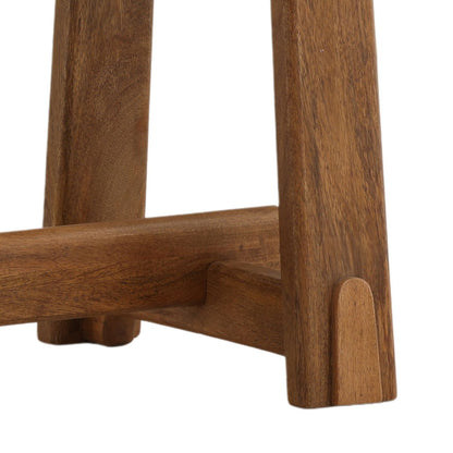 Natural Mango Wood and Steel Table 68 in Wide