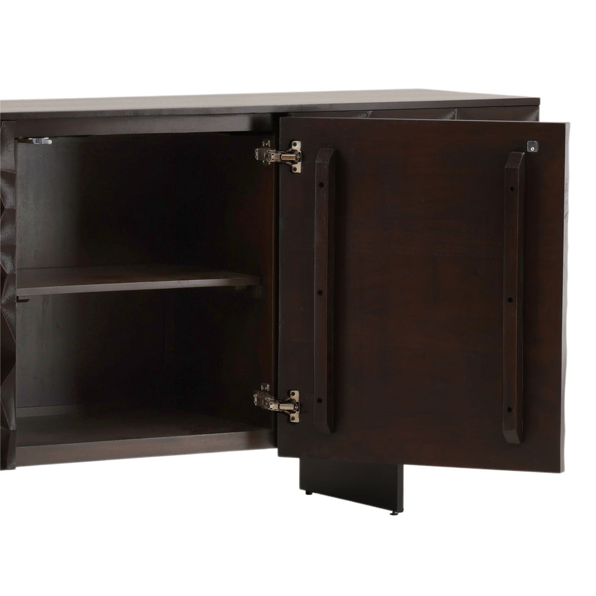 Heritage Acacia Wood and Iron Cabinet