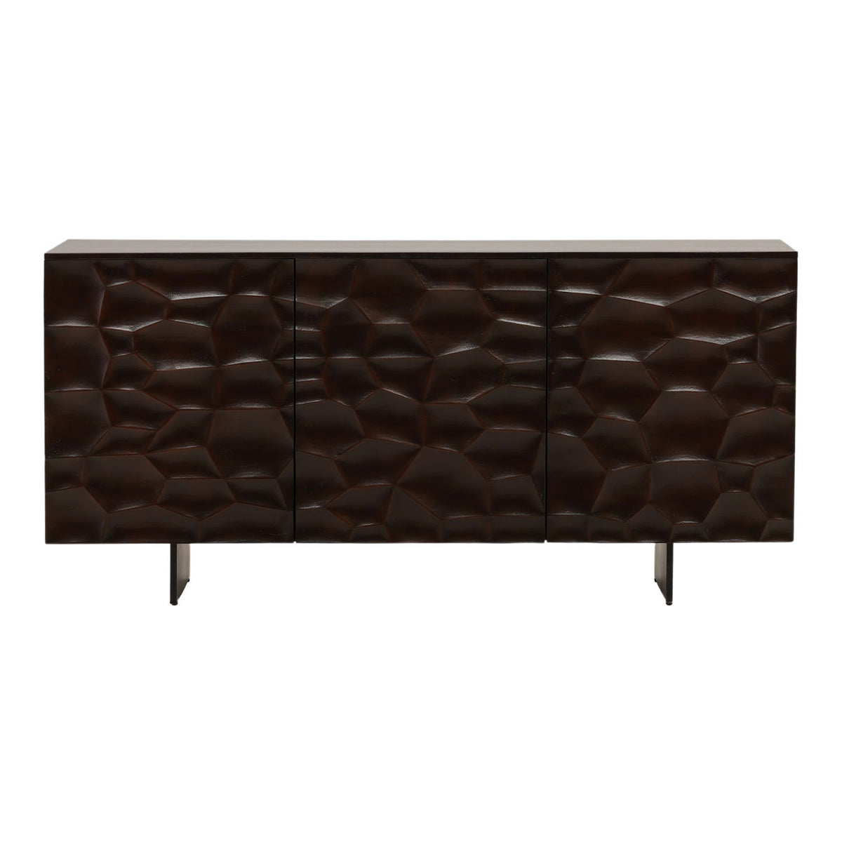 Heritage Acacia Wood and Iron Cabinet