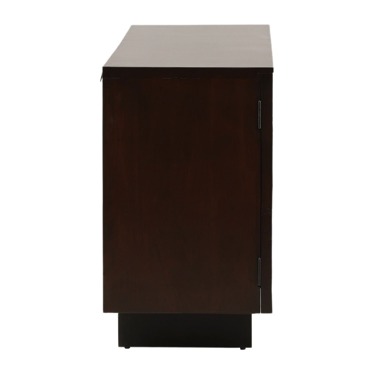 Dark Brown and Black Acacia Wood and Iron Sideboard 68.5 in Wide