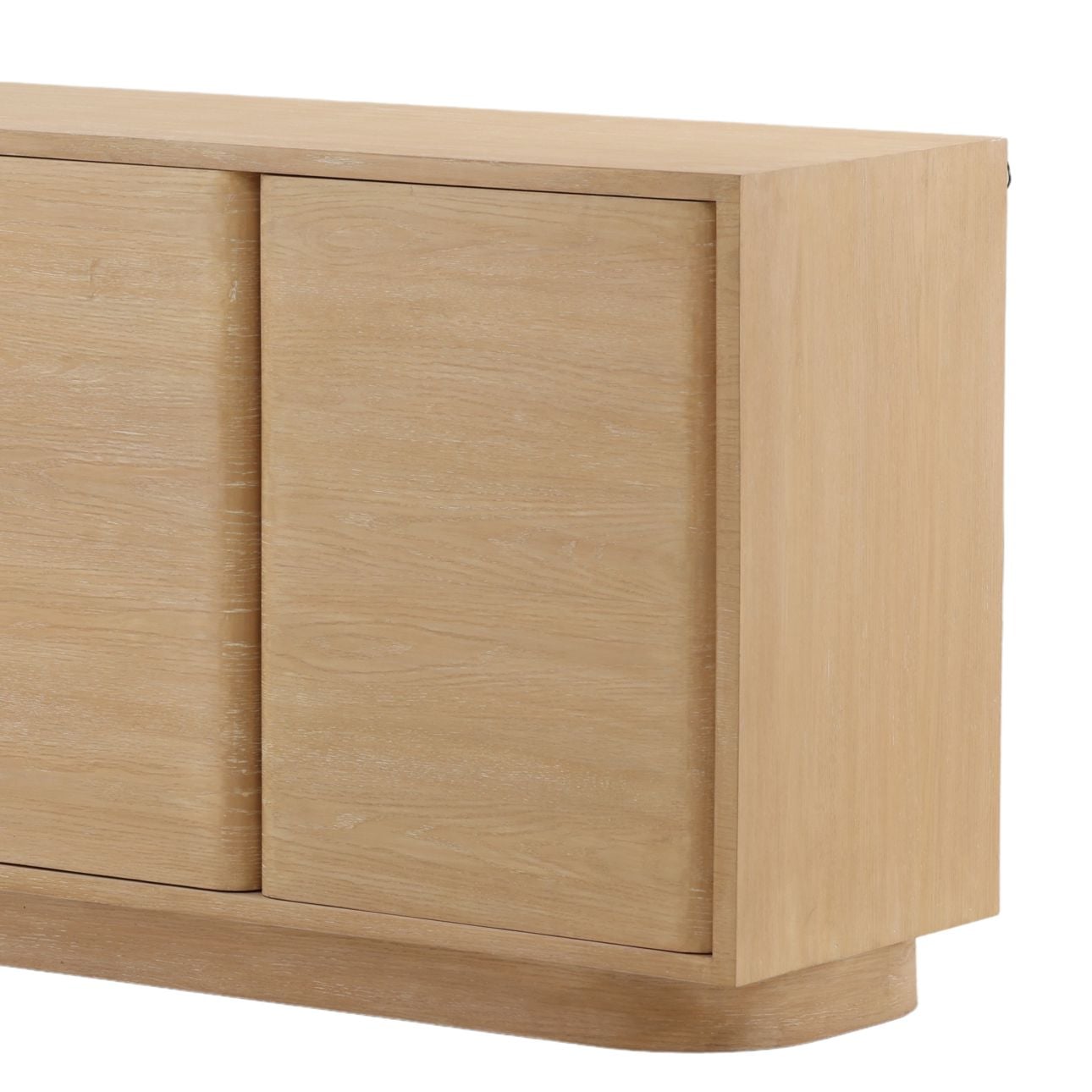 Light Natural Oak Veneer Sideboard 84 in Wide