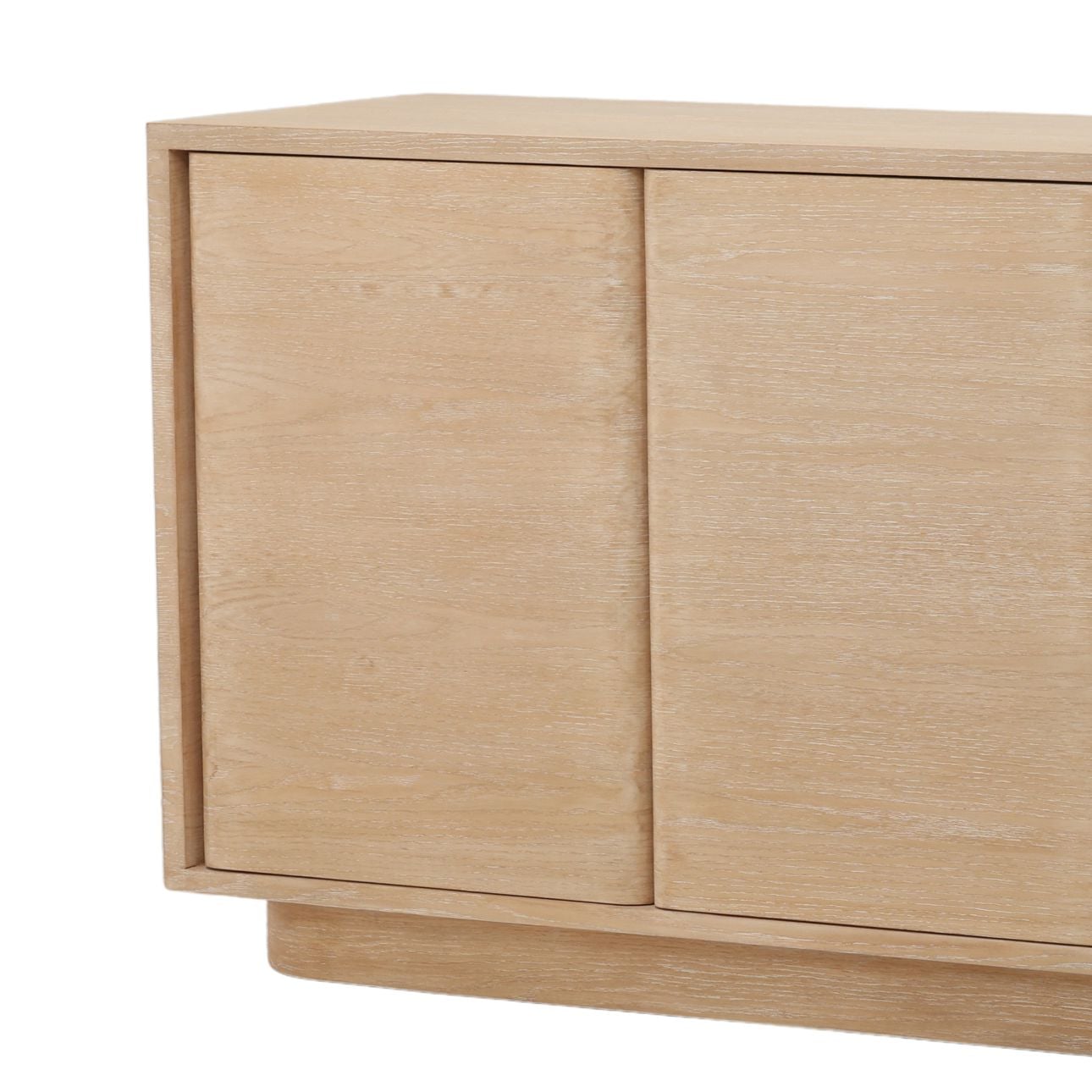 Light Natural Oak Veneer Sideboard 84 in Wide