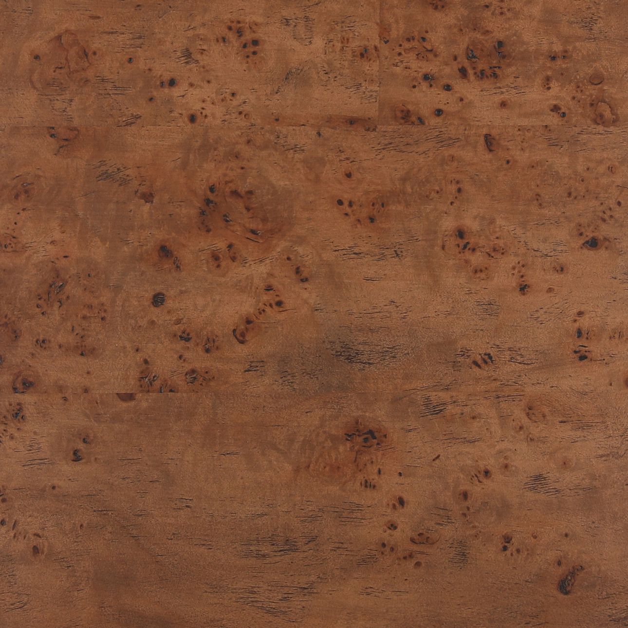 Brown and Black Burl Veneer, Oak Veneer and Acacia Wood Table 42 in Wide