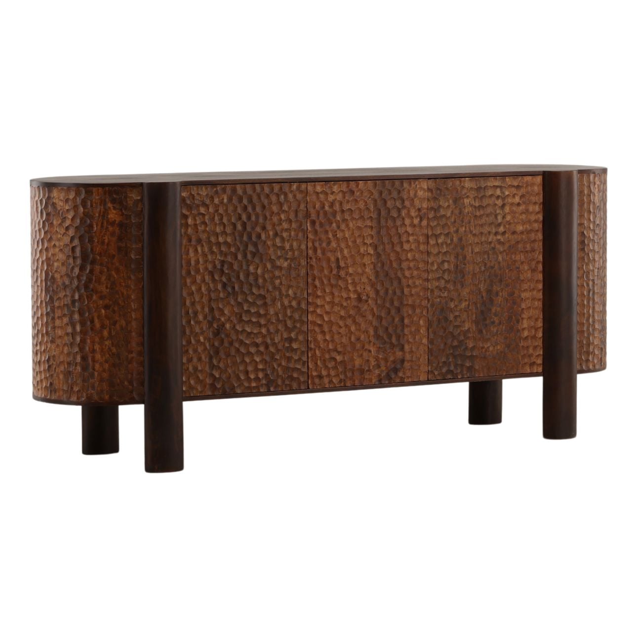 Brown Mango Wood Sideboard 79 in Wide