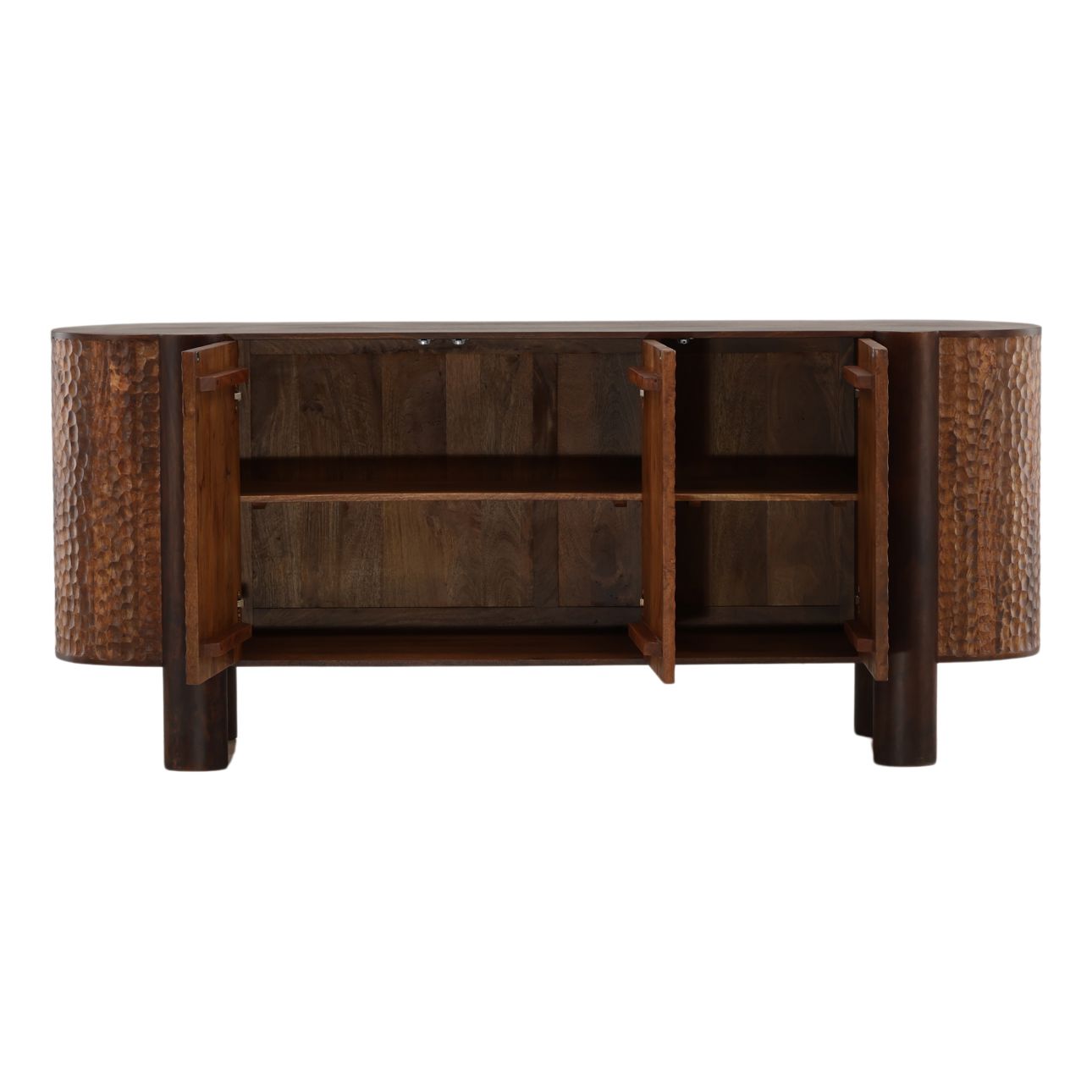 Brown Mango Wood Sideboard 79 in Wide