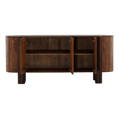 Brown Mango Wood Sideboard 79 in Wide