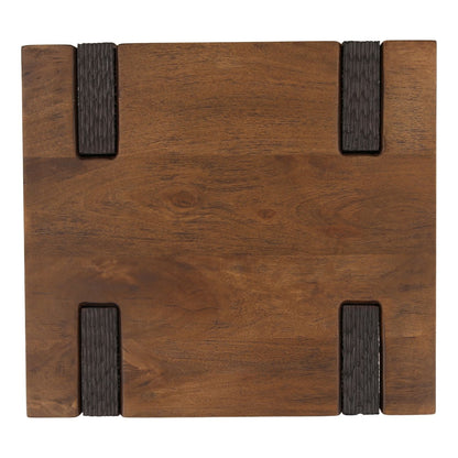 Brown Mango Wood Table 22 in Wide