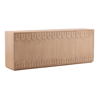 Modern Oak Veneer Cabinet