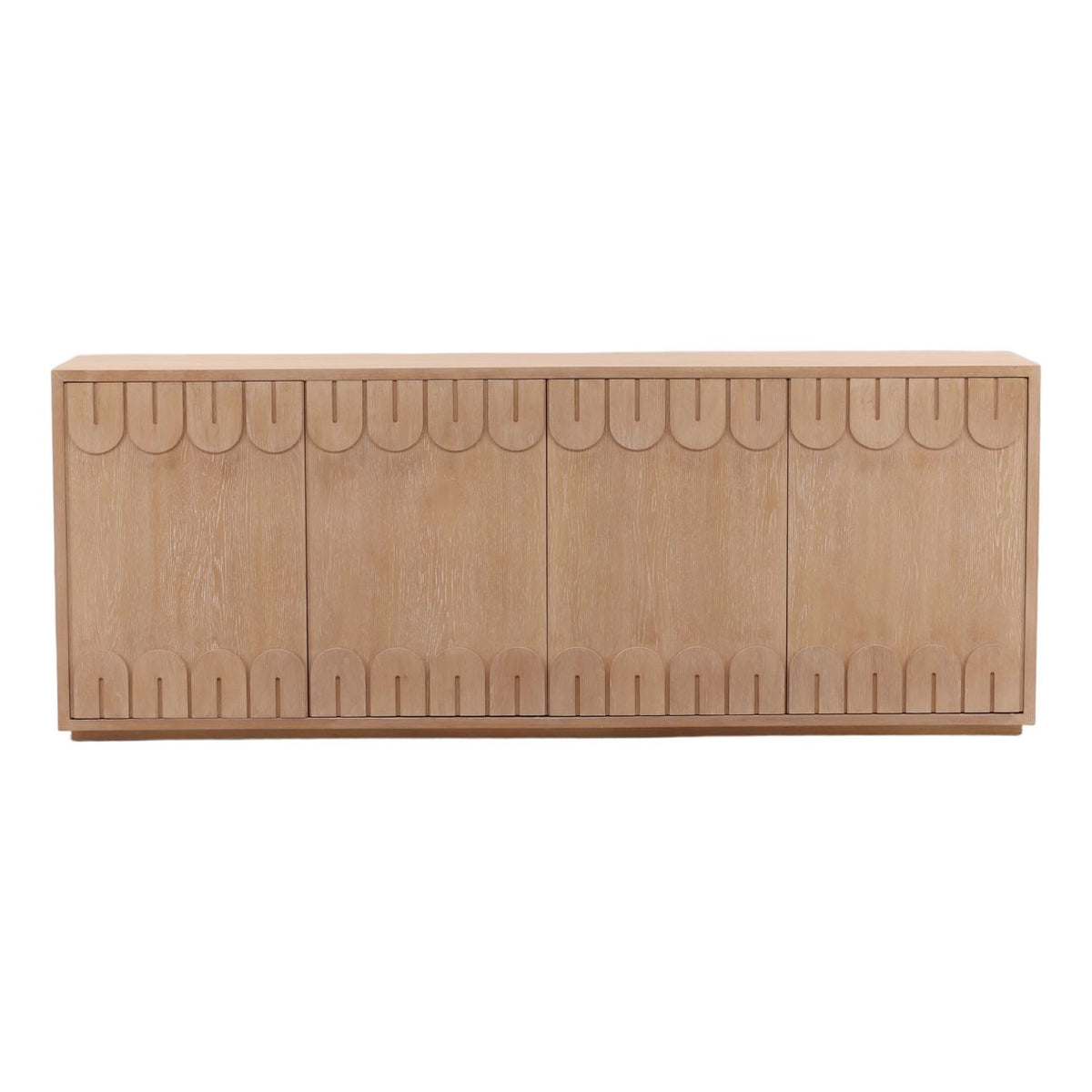 Modern Oak Veneer Cabinet