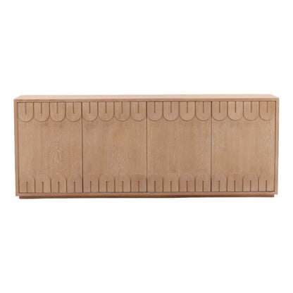 Modern Oak Veneer Cabinet