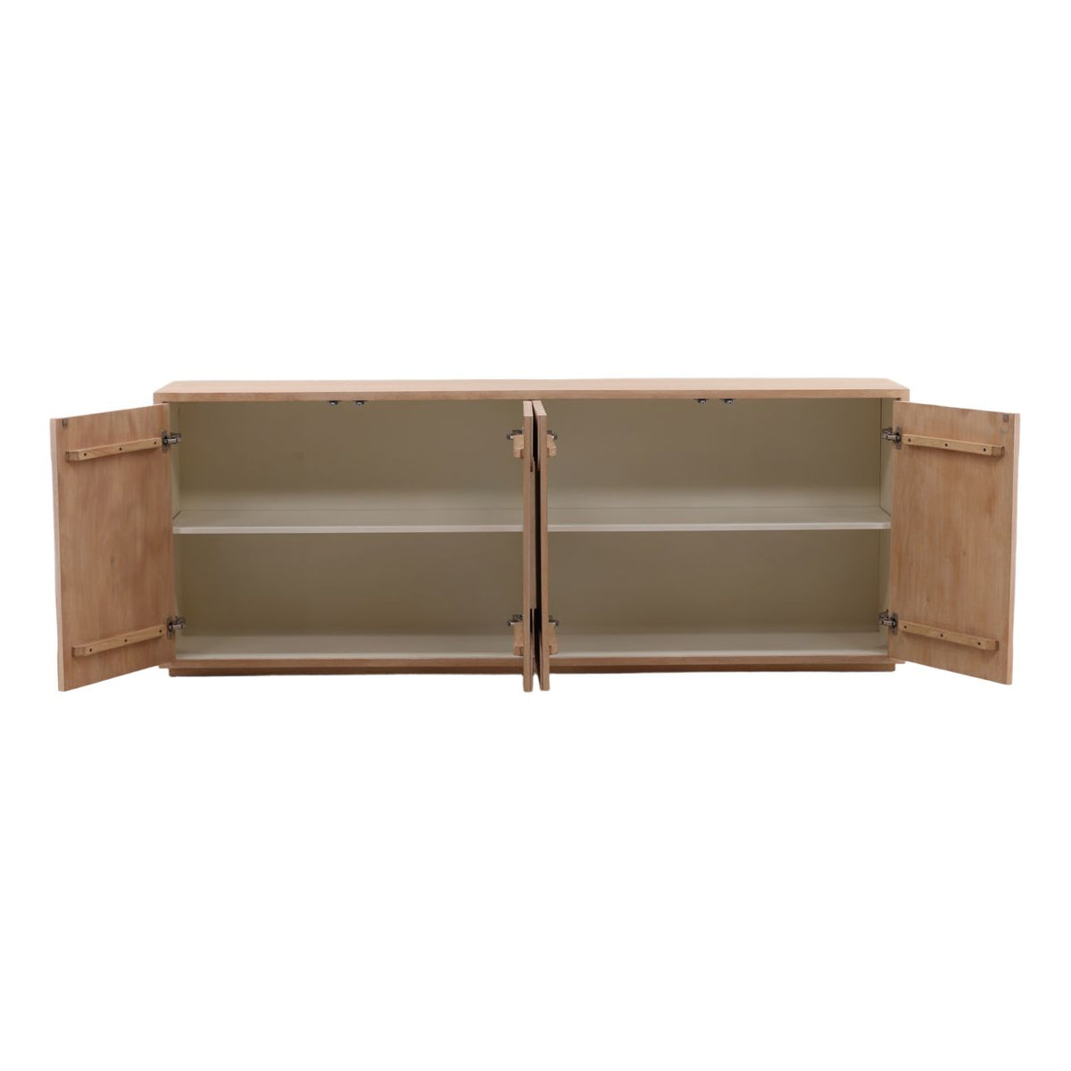 Modern Oak Veneer Cabinet