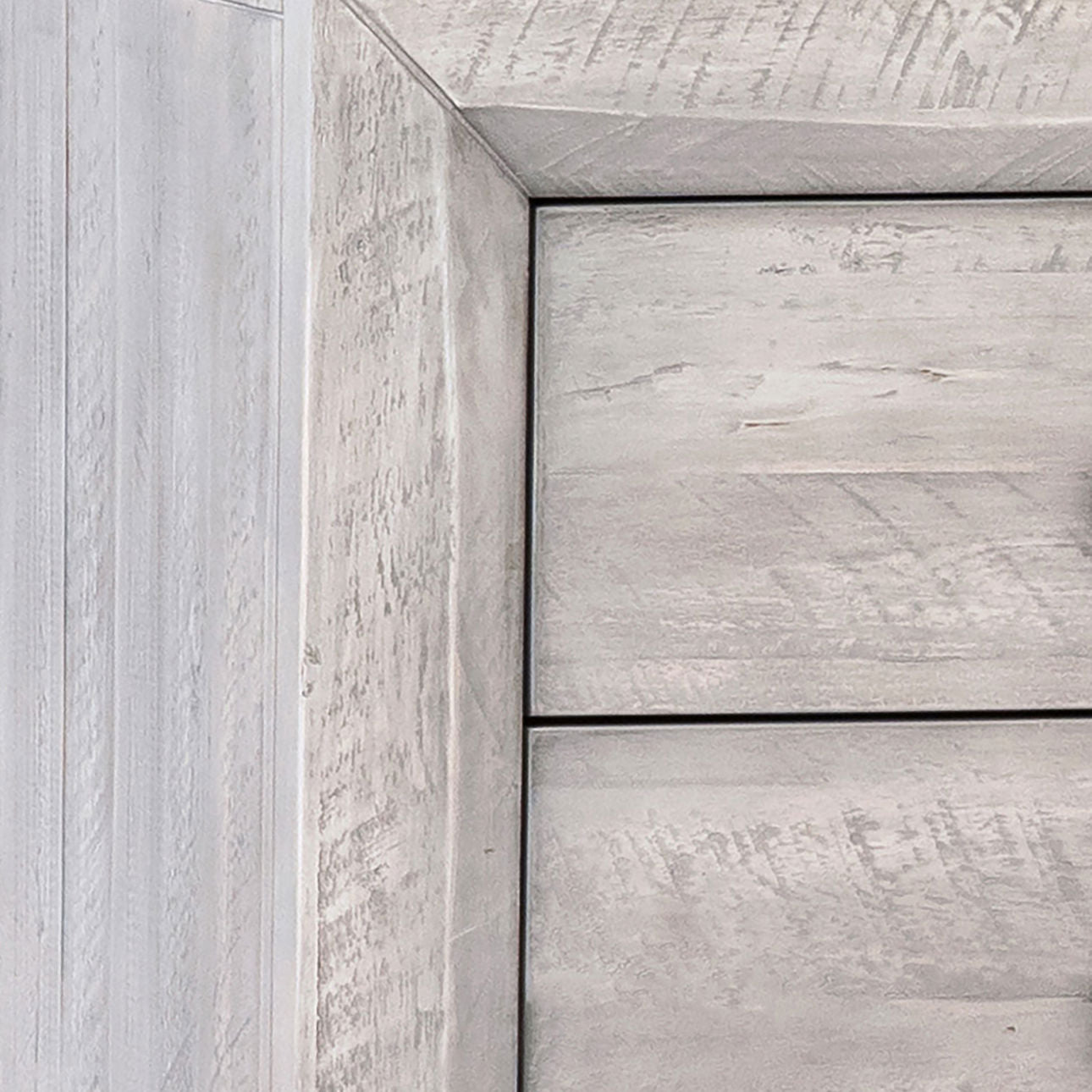 Light Grey Washed Sealed Finish Solid Acacia Wood Nightstand 24 in Wide