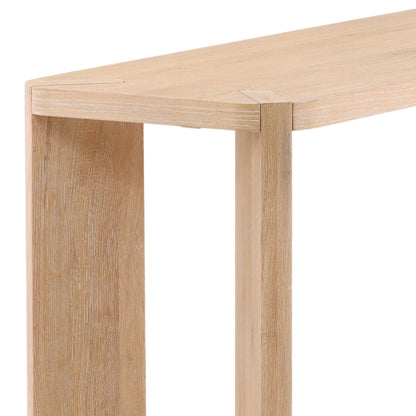 Natural Oak Wood and Oak Veneer Table 68 in Wide