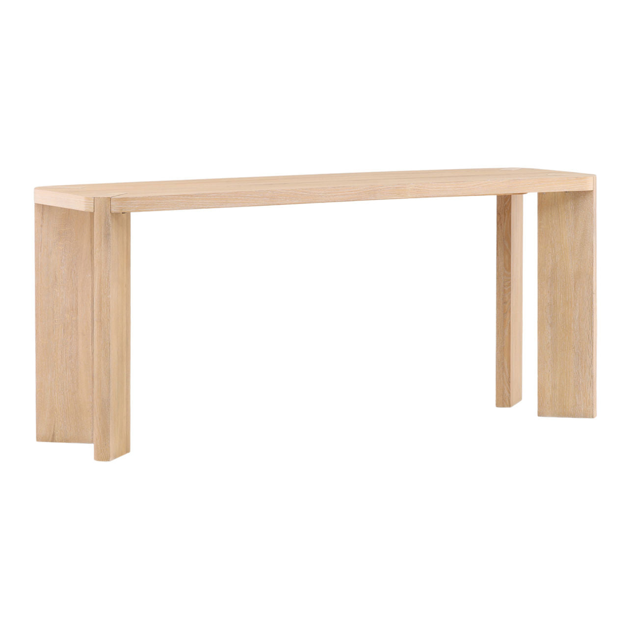 Natural Oak Wood and Oak Veneer Table 68 in Wide