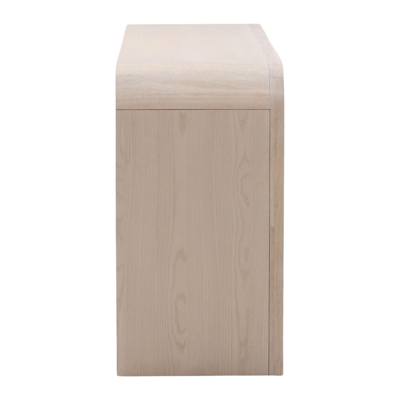 Bleach Natural and Black Handles Rubber Wood and Oak Veneer Dresser 68.5 in Wide
