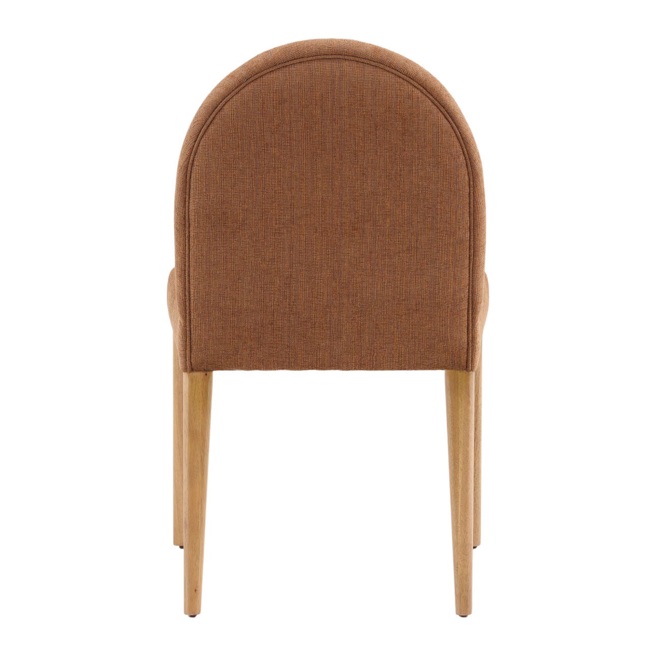 Brown and Natural Chenille Fabric and Solid Oak Wood Chair 20 in Wide