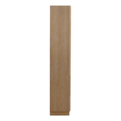 Natural Rubber Wood and Oak Veneer Cabinet 40 in Wide