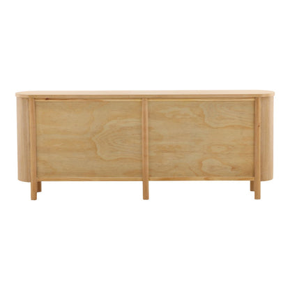 Heritage Rubber Wood and Oak Veneer Cabinet