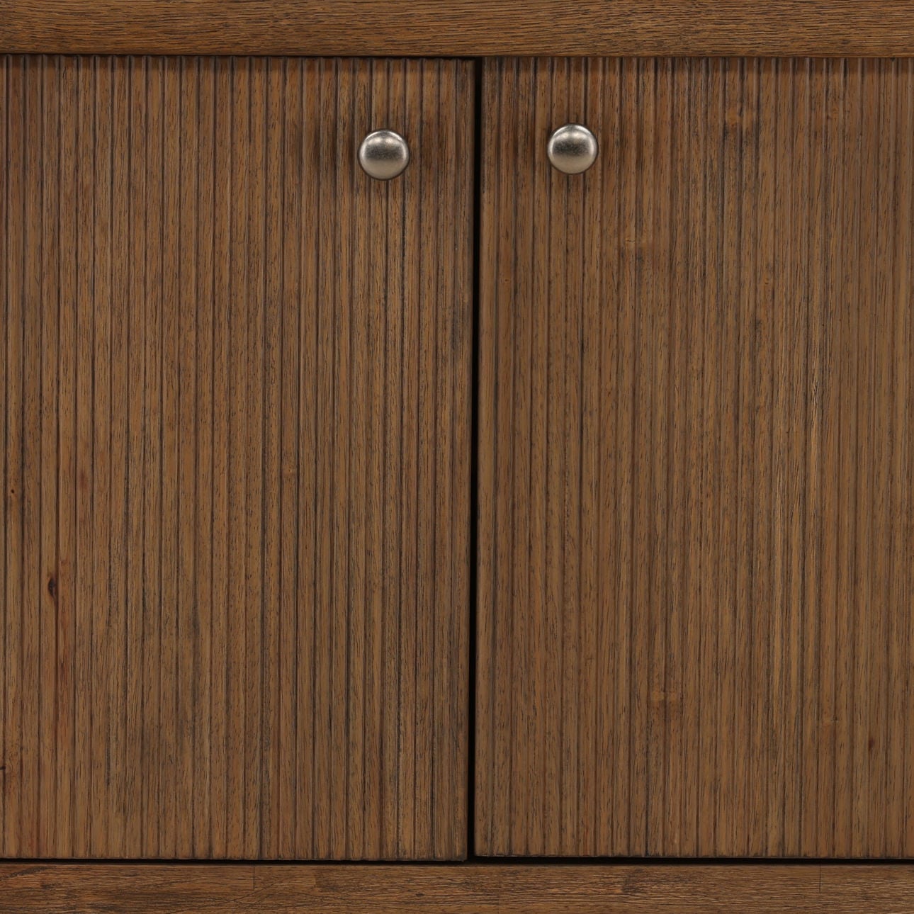Dark Brown Rubber Wood and Oak Veneer Sideboard 84 in Wide