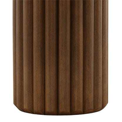Dark Brown Rubber Wood and Oak Veneer Table 101.5 in Wide
