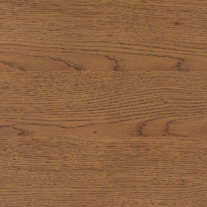 Dark Brown Rubber Wood and Oak Veneer Table 42 in Wide