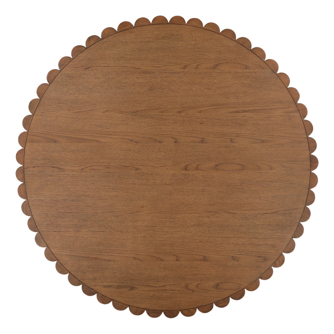 Dark Brown Rubber Wood and Oak Veneer Table 42 in Wide