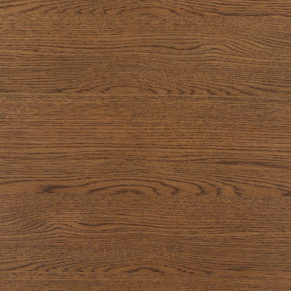 Dark Brown Rubber Wood and Oak Veneer Table 52 in Wide