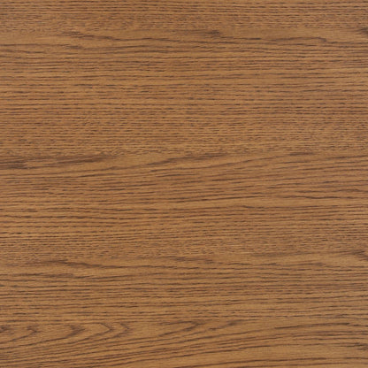 Dark Brown Rubber Wood and Oak Veneer Table 22 in Wide