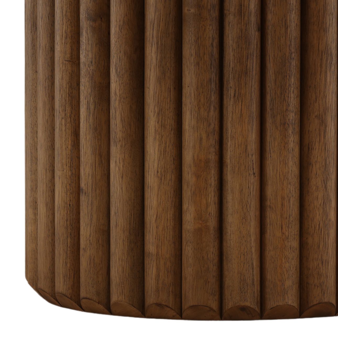 Dark Brown Rubber Wood and Oak Veneer Table 60 in Wide