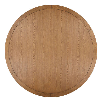 Dark Brown Rubber Wood and Oak Veneer Table 60 in Wide