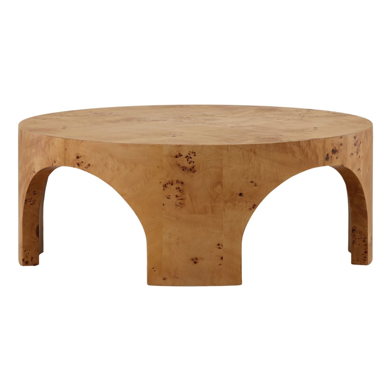 Natural Mappa Burl Veneer Table 39 in Wide