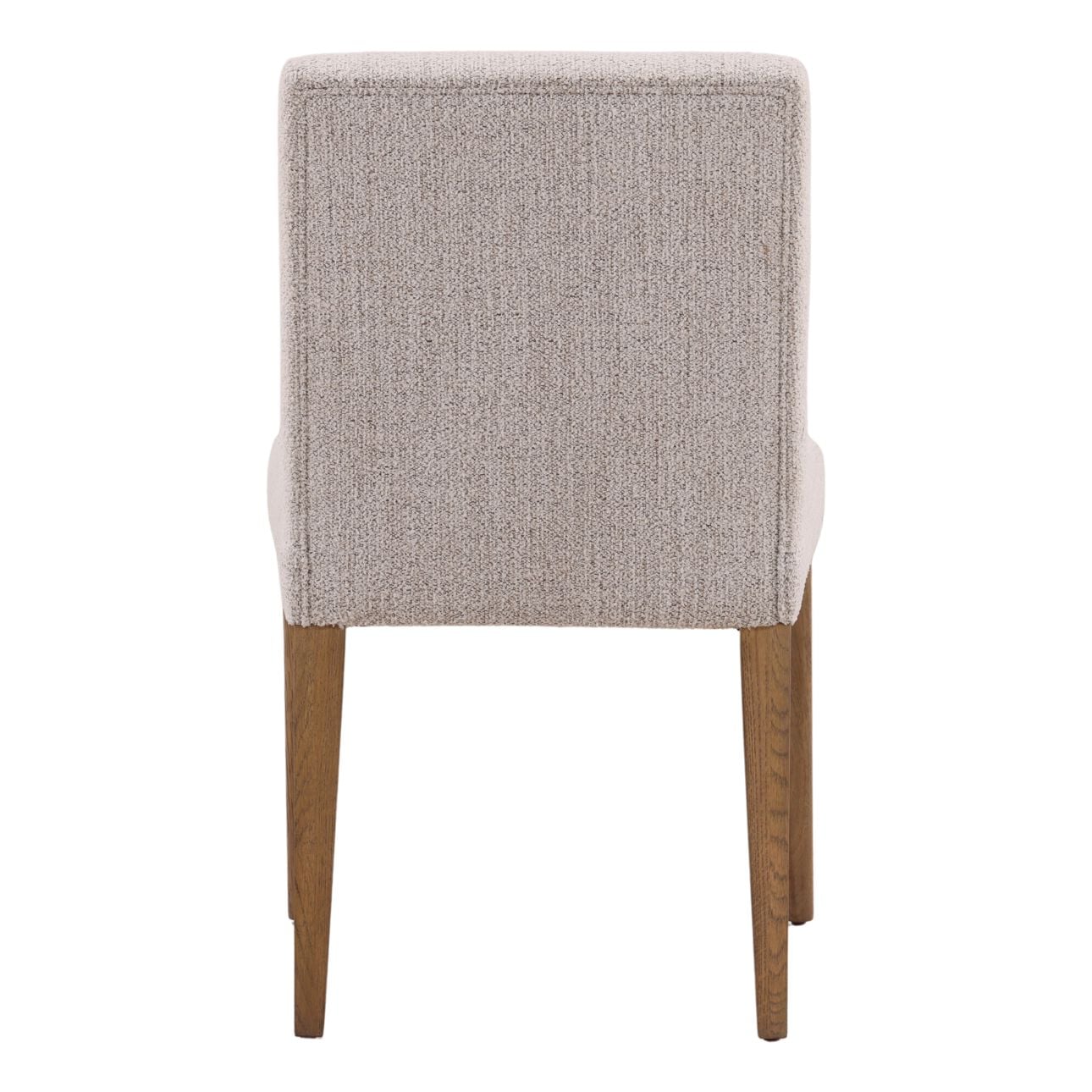 Taupe and Natural Boucle Fabric and Oak Wood Chair 20.5 in Wide