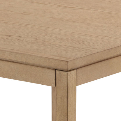 Natural Rubberwood and Oak Veneer Table 88 in Wide
