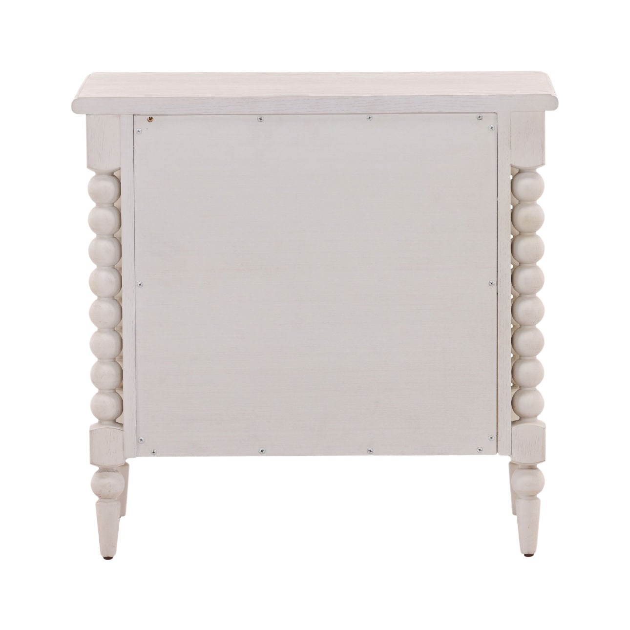 Whitewash Rubber Wood and Oak Veneer Nightstand 28 in Wide