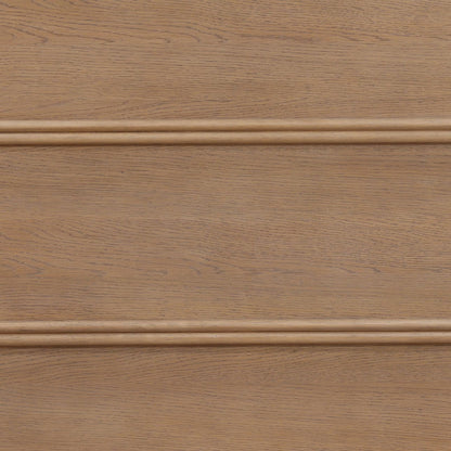 Natural Rubber Wood and Oak Veneer Bed 64.5 in Wide