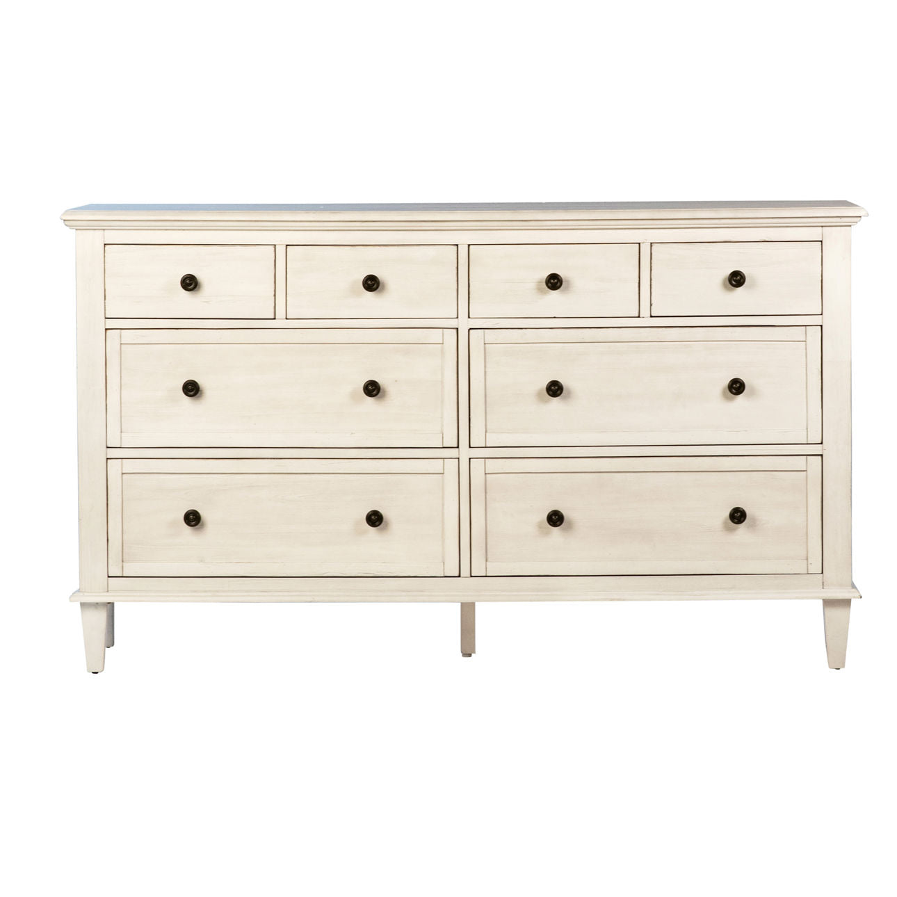 Whitewash Finish Reclaimed Acacia Wood Dresser 66 in Wide