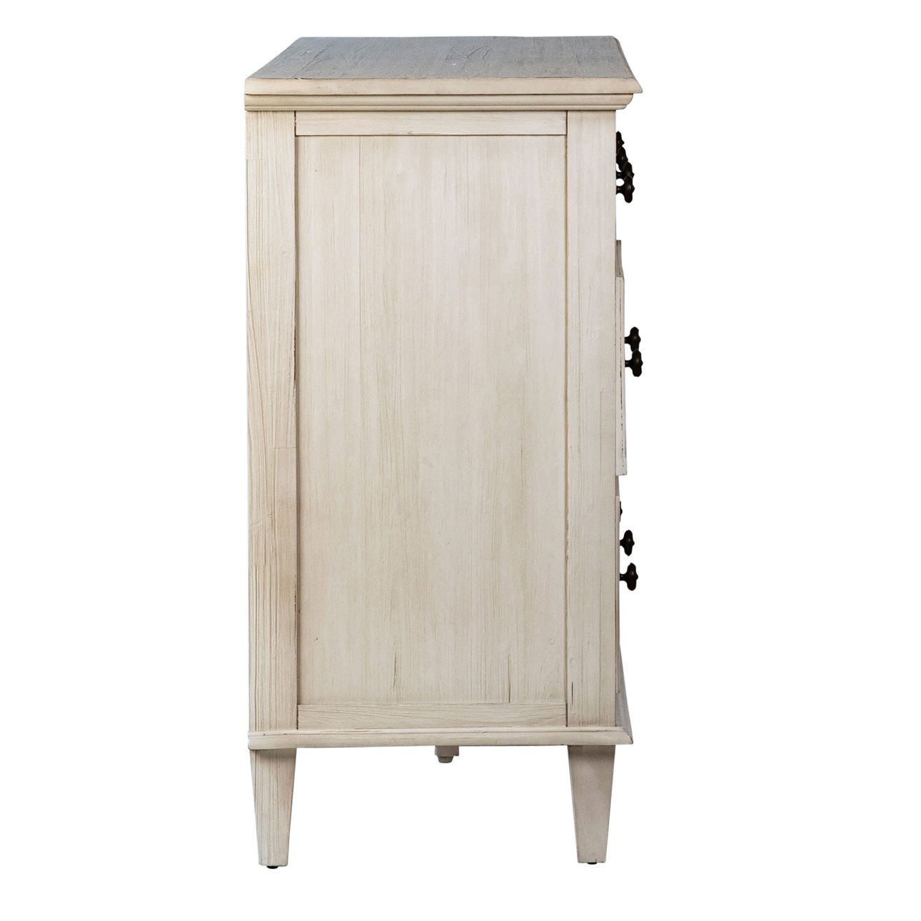 Whitewash Finish Reclaimed Acacia Wood Dresser 66 in Wide