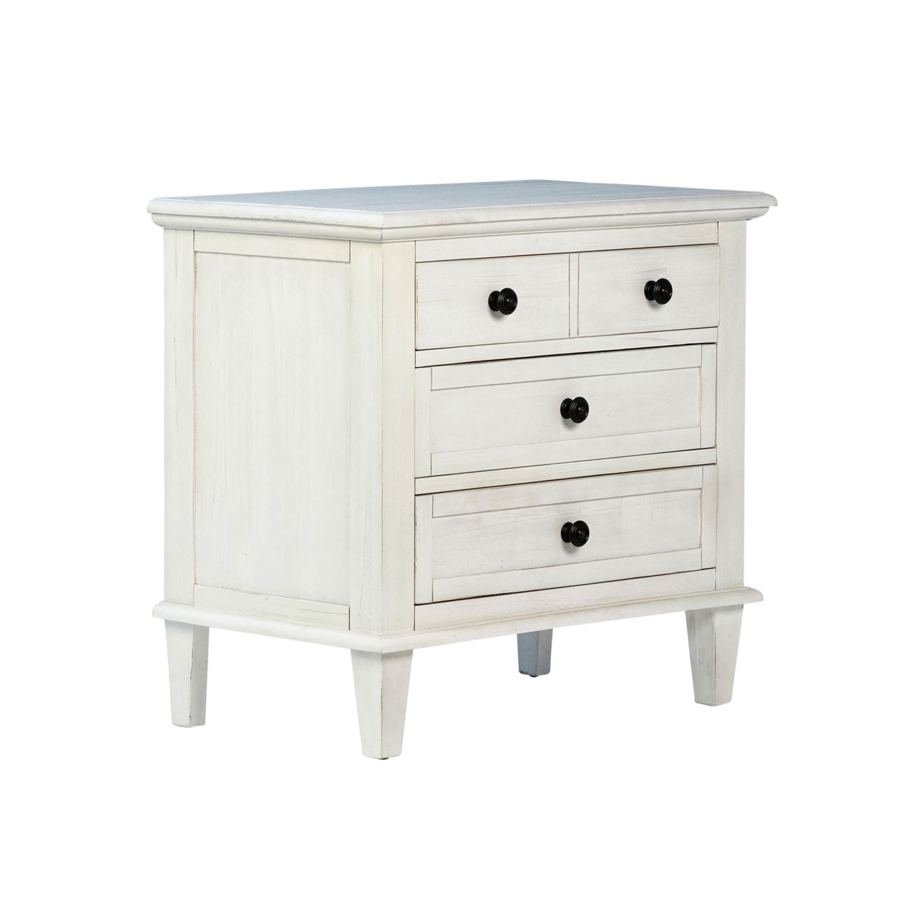 Whitewash Finish Reclaimed Acacia Wood Nightstand 31 in Wide