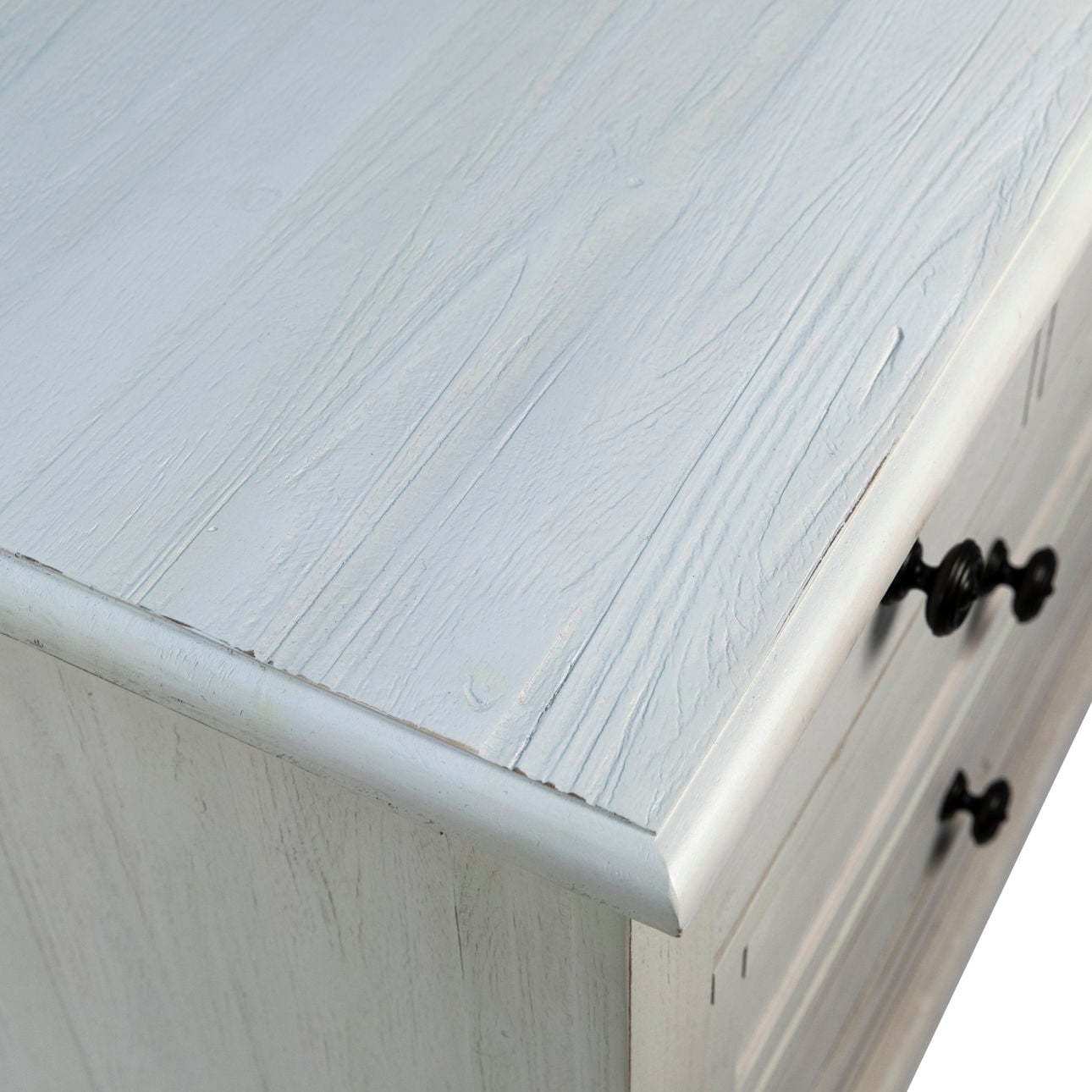 Whitewash Finish Reclaimed Acacia Wood Nightstand 31 in Wide