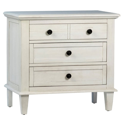Whitewash Finish Reclaimed Acacia Wood Nightstand 31 in Wide