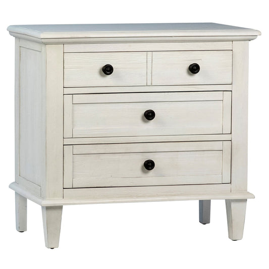 Whitewash Finish Reclaimed Acacia Wood Nightstand 31 in Wide