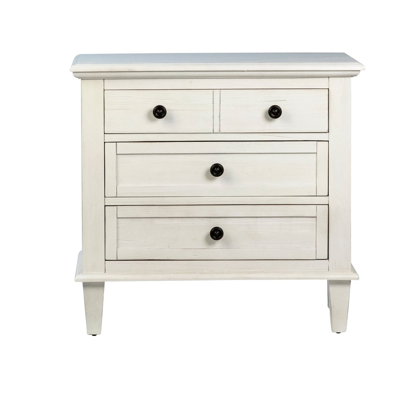 Whitewash Finish Reclaimed Acacia Wood Nightstand 31 in Wide
