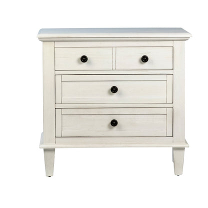 Whitewash Finish Reclaimed Acacia Wood Nightstand 31 in Wide