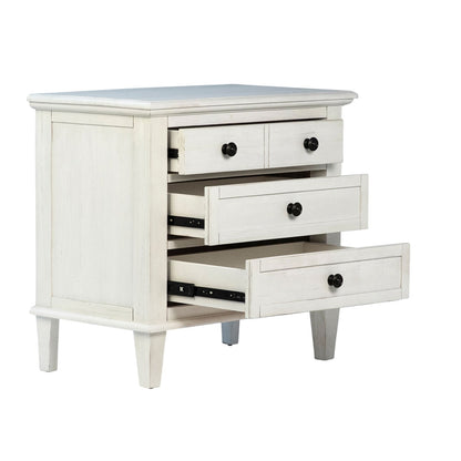 Whitewash Finish Reclaimed Acacia Wood Nightstand 31 in Wide